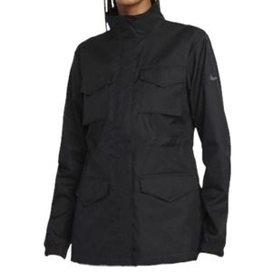 Nike Jacket Black Field Military Utility Coat Women Size Sm Lightweight Casual